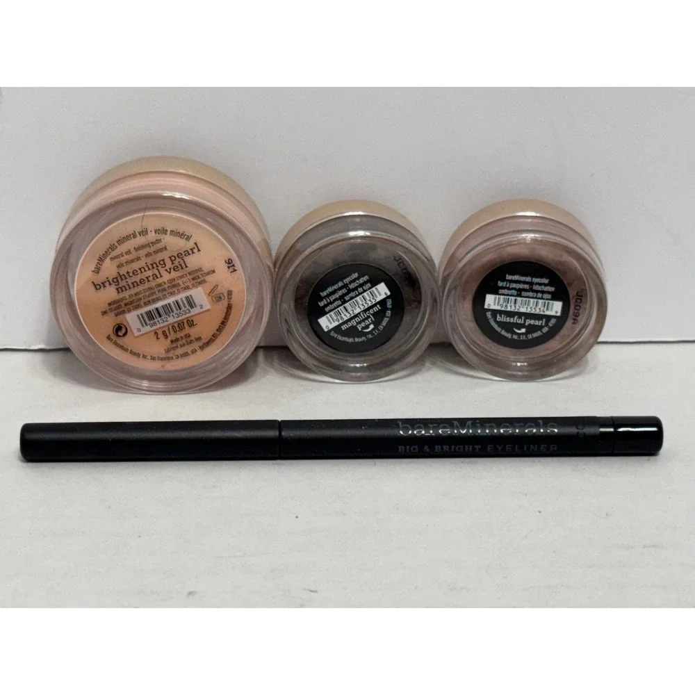 bareMinerals makeup lot intense black eyeliner brightening pearl mineralveil NEW